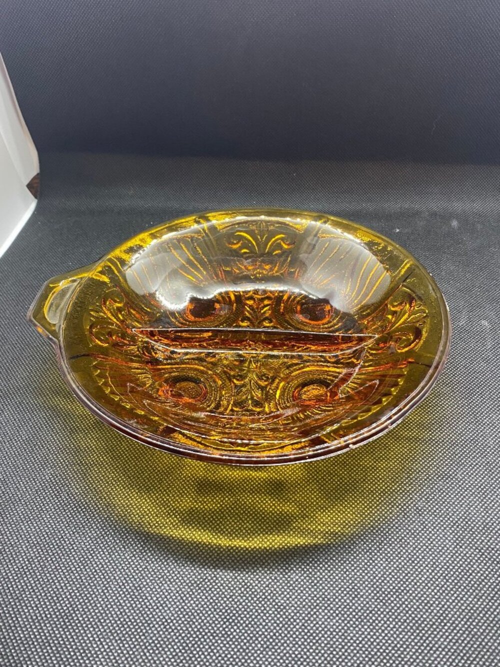 Amber Indiana Glass Bowl One Handle